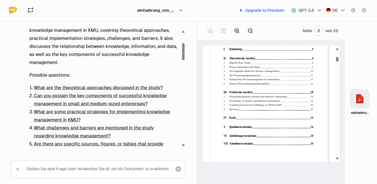 PDF-Analyse mit KI: AskYourPdf