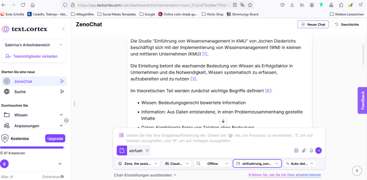 PDF-Analyse mit KI: ZenoChat von text.cortex